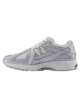 Sneakers New Balance 1906R argento e verde per donna