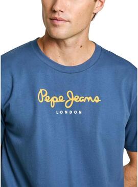 Maglietta Pepe Jeans Eggo blu per uomo