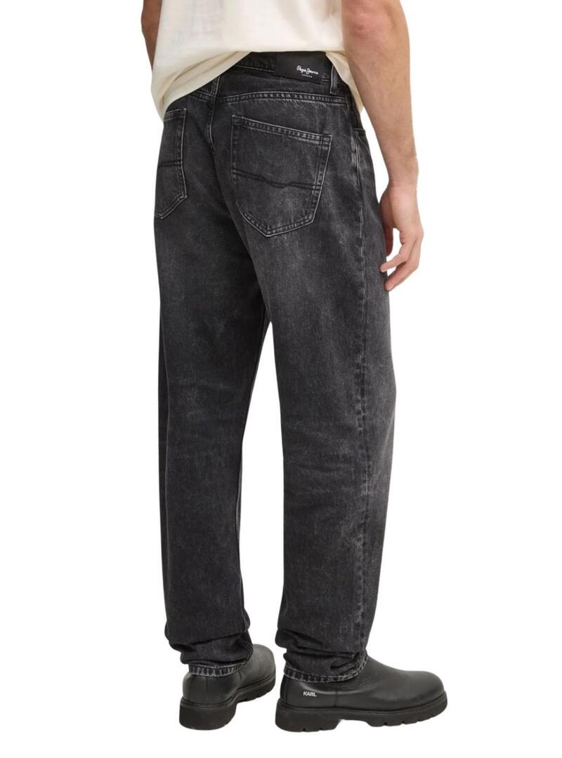 Pantaloni in denim Pepe Jeans Nils Loose neri per uomo