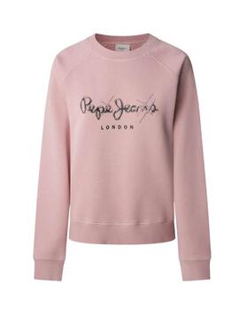 Felpa Pepe Jeans Lupita rosa per donna