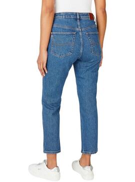 Pantaloni in denim Pepe Jeans Betty slim 7/8 blu per donna