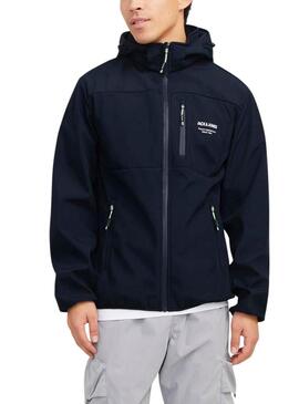 Giacca softshell Jack and Jones Theo blu navy per uomo