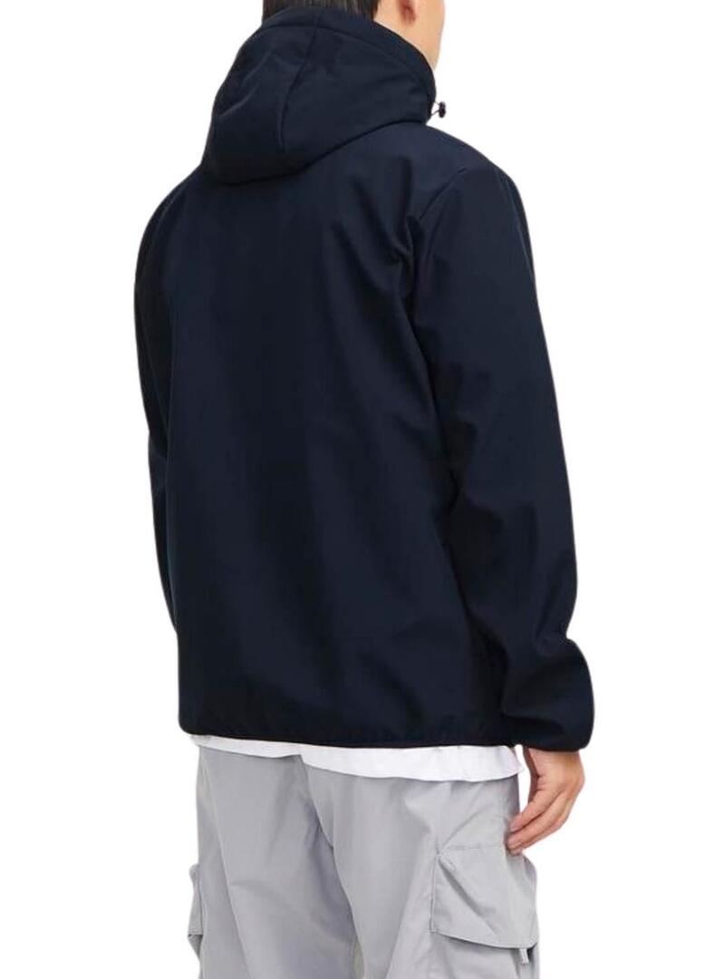 Giacca softshell Jack and Jones Theo blu navy per uomo