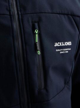 Giacca softshell Jack and Jones Theo blu navy per uomo