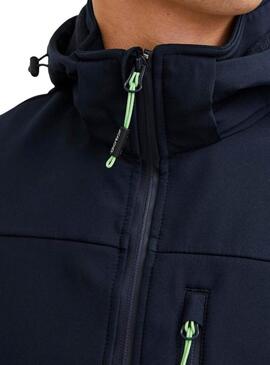 Giacca softshell Jack and Jones Theo blu navy per uomo