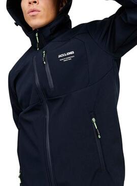 Giacca softshell Jack and Jones Theo blu navy per uomo