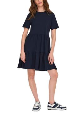 Abito Only May Peplum Blu Per Donna