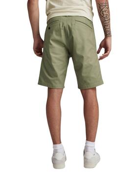 Pantalone Bermuda G-Star Verde Bronson 2.0 Slim Chino per Uomo