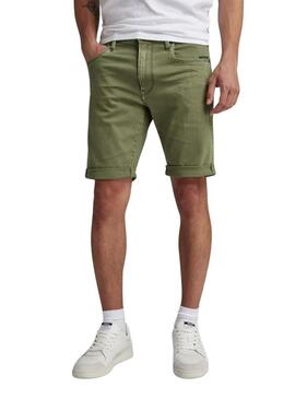 Bermuda G-Star Slim Elto Verde per Uomo.