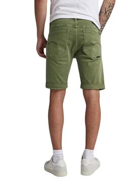 Bermuda G-Star Slim Elto Verde per Uomo.