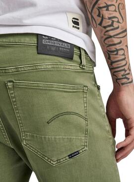 Bermuda G-Star Slim Elto Verde per Uomo.