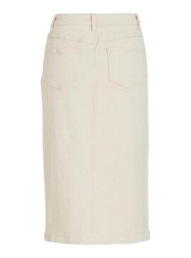 Gonna Vila Viglove Midi Beige per Donna