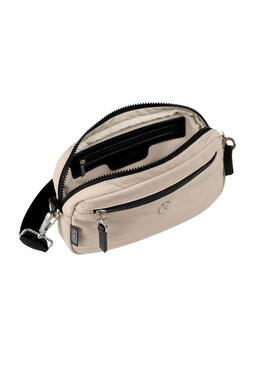 Borsa Munich Bloom Slim Beige per Donna