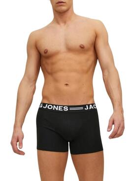 Confezione da 3 Mutande Jack and Jones Sense nere per uomo