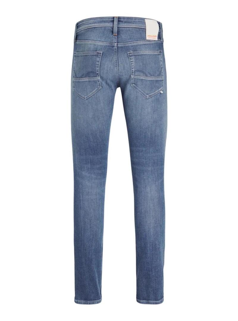 Pantaloni in denim Jack and Jones Glenn Fox lavati in blu per uomo