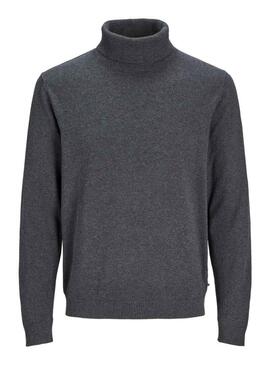 Maglia Jack and Jones Basic con collo a lupetto grigio per uomo