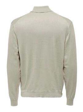 Maglione Only and Sons Wyler beige a collo alto per uomo