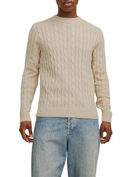 Maglia Jack and Jones Eross beige per uomo