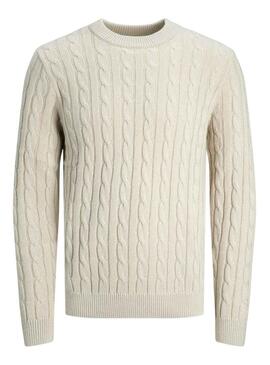 Maglia Jack and Jones Eross beige per uomo