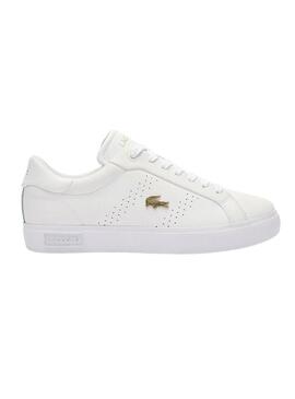 Scarpe da ginnastica Lacoste Powercourt bianche da donna.