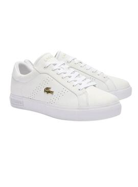 Scarpe da ginnastica Lacoste Powercourt bianche da donna.