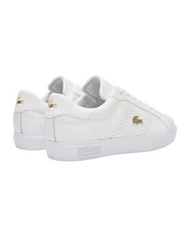 Scarpe da ginnastica Lacoste Powercourt bianche da donna.