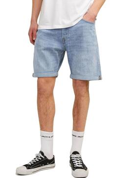 Bermudas Jack and Jones Chris Wood in denim chiaro per uomo