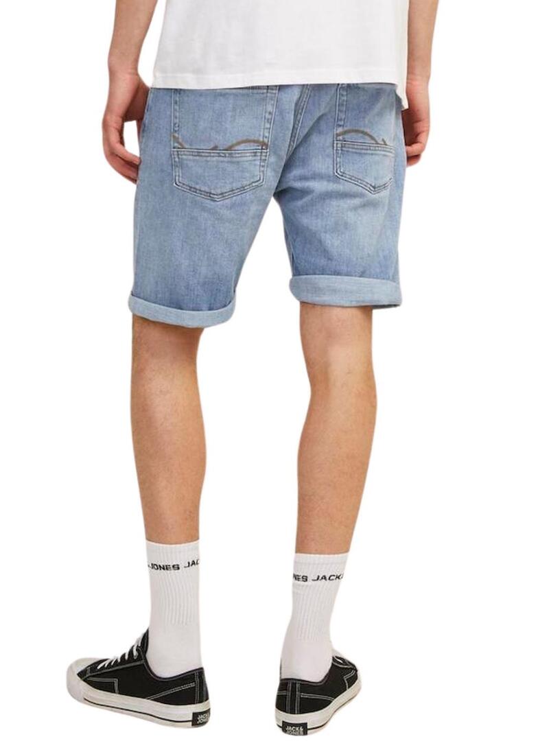 Bermudas Jack and Jones Chris Wood in denim chiaro per uomo