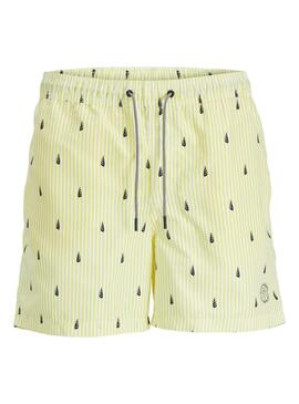 Costume da bagno Jack and Jones Fiji giallo per uomo