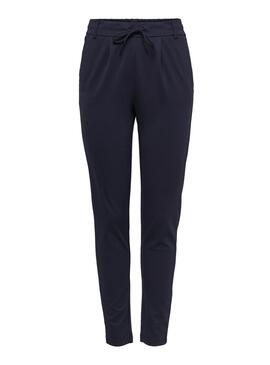 Pantaloni Only Poptrash Life blu scuro per donna