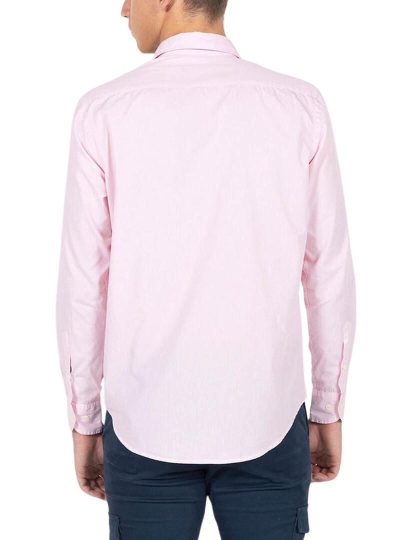 Camicia El Pulpo Micro-righe Rosa Per Uomo