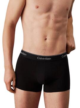 Pacco da 3 boxer Calvin Klein neri e rossi per uomo.