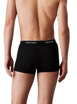 Pacco da 3 boxer in cotone nero Calvin Klein per uomo.