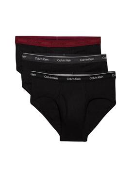 Confezione da 3 slip neri Calvin Klein per uomo