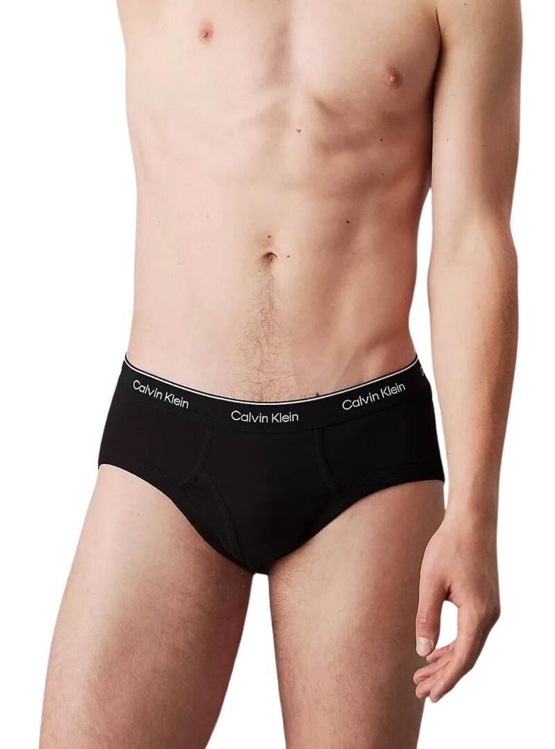 Confezione da 3 slip neri Calvin Klein per uomo