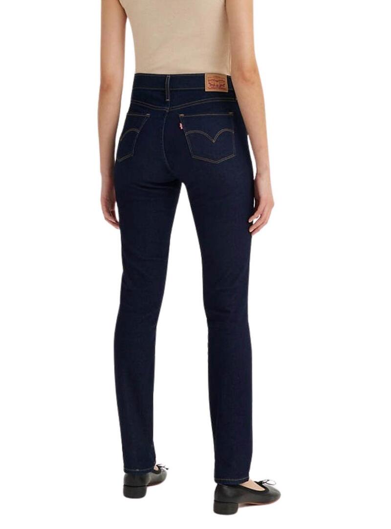 Pantaloni in denim Levis 312 Shaping slim scuro per donna