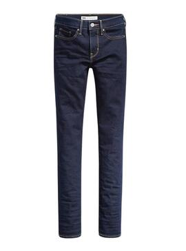 Pantaloni in denim Levis 312 Shaping slim scuro per donna