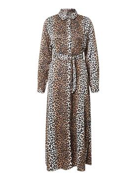 Abito Only Jane leopardato midi per donna