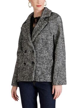 Cappotto Naf Naf Jasp grigio per donna