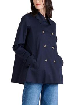 Trench Naf Naf Denis blu marino per donna