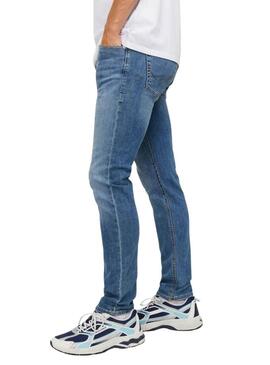 Pantaloni in denim Jack and Jones Gleen blu per uomo