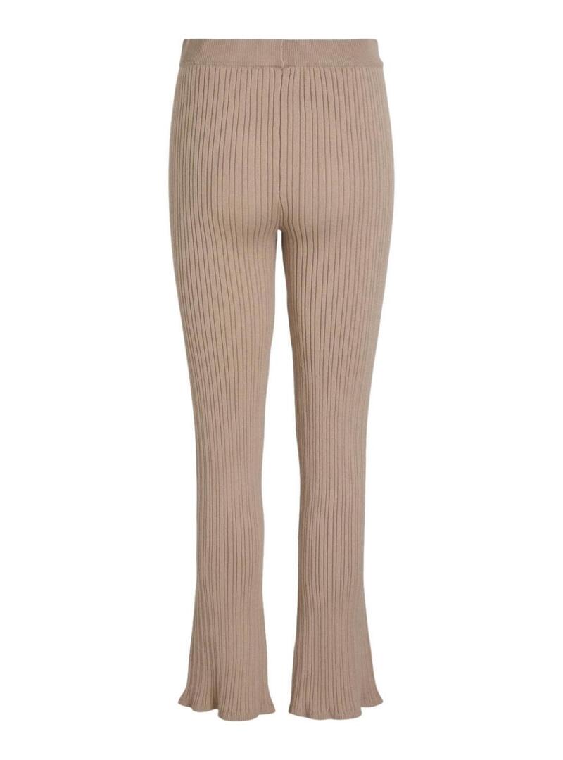 Pantaloni Vila Vimullie beige per donna.