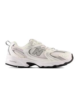 Sneakers New Balance 530 bianche per ragazzo e ragazza