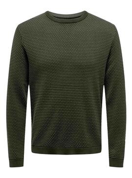 Maglia Only and Sons in tessuto verde per uomo