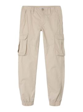 Pantaloni Name It Rose cargo beige per ragazze