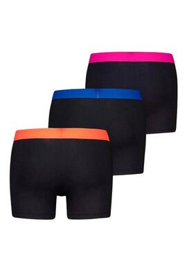 Scatola regalo Levis 3 boxer nero neon per uomo