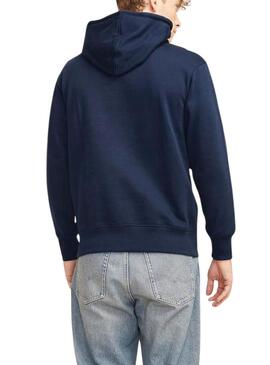 Felpa Jack and Jones Freder blu per uomo