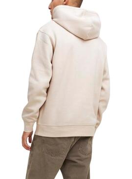 Felpa Jack and Jones Vesterbro beige per uomo