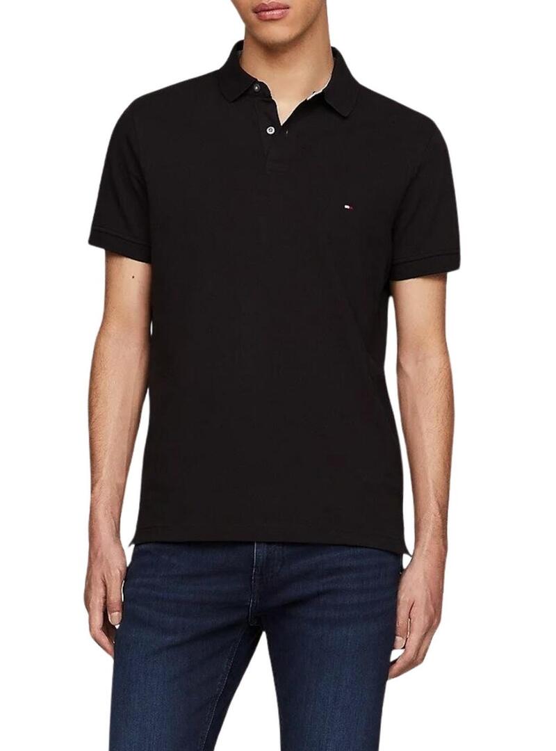 Maglia Polo Tommy Hilfiger nera del 1985 per uomo.