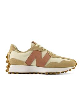 Sneakers New Balance 327 beige e rosa per donna